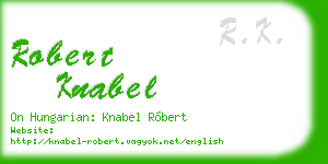 robert knabel business card